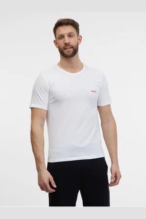 HUGO BOSS Bílé pánské tričko