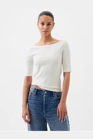 GAP Bílé dámské basic tričko