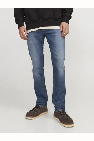JACK & JONES Modré pánské slim fit džíny Tim