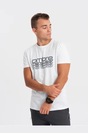 Ombre Clothing Bílé pánské tričko