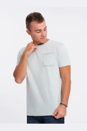 Ombre Clothing Světle šedé pánské tričko