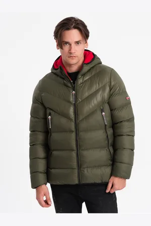 Ombre Clothing Pánská prošívaná zimní bunda