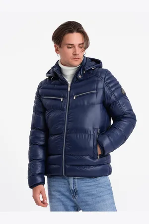 Ombre Clothing Pánská prošívaná zimní bunda