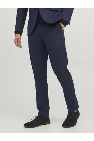 JACK & JONES Tnavě modré pánské kalhoty