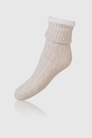 Bellinda Béžové dámské extrémně teplé ponožky Extra Warm