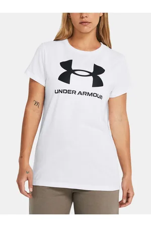 Under Armour Bílé sportovní tričko UA W SPORTSTYLE LOGO SS