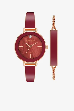 Anne Klein Sada hodinek a náramku v růžovozlaté barvě
