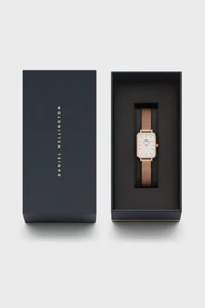 Daniel Wellington Dámské hodinky hodinky v růžovozlaté barvě Quadro