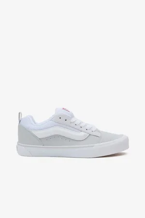 Vans Světle šedé tenisky s koženými detaily Knu Skool
