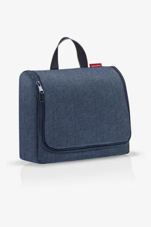 Reisenthel Tmavě mdorá kosmetická taška Toiletbag XL Herringbone Dark Blue