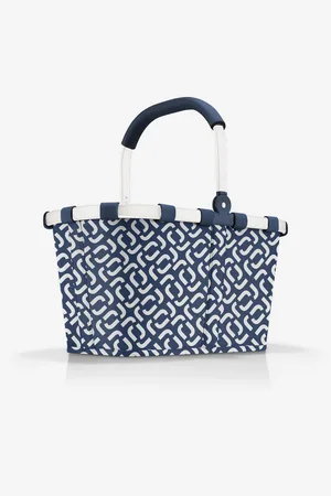 Reisenthel Tmavě modrý vzorovaný nákupní košík Carrybag Frame Signature Navy