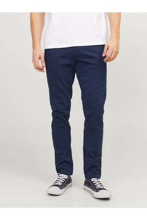 JACK & JONES Tmavě modré chino kalhoty Marco