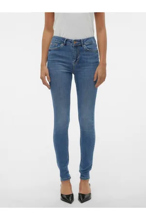VERO MODA Modré dámské skinny fit džíny Flash