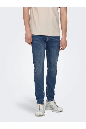 Only & Sons Tmavě modré pánské skinny fit džíny Warp