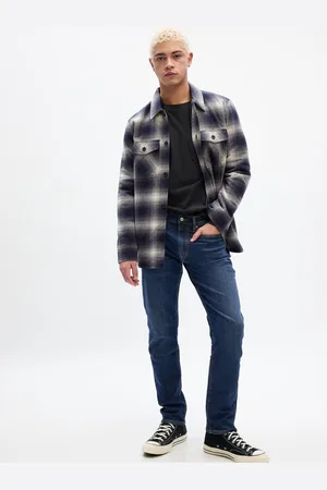 GAP Tmavě modré pánské slim fit džíny flex