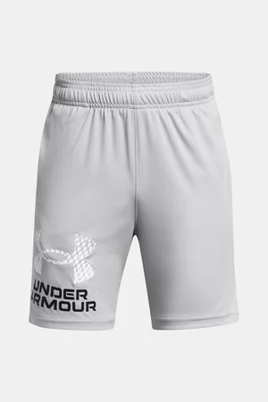 Under Armour Světle šedé sportovní kraťasy UA Tech Logo Shorts