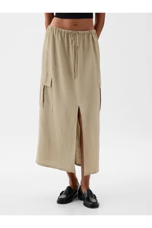 GAP Dámská lněná maxi sukně