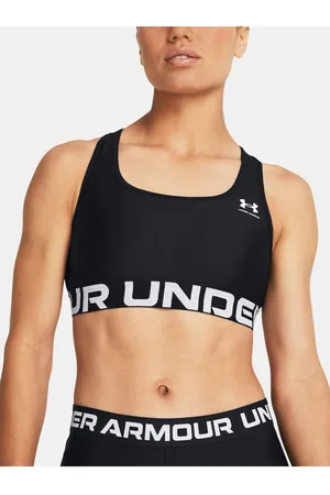 Under Armour Černá sportovní podprsenka UA HG Authentics Mid Branded