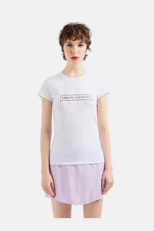 Armani Exchange Bílé dámské tričko