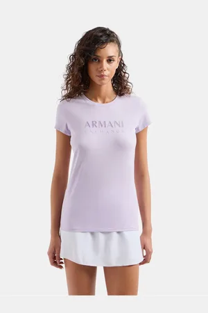 Armani Exchange Světle fialové dámské tričko