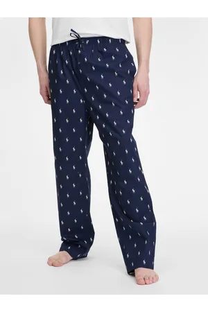 Ralph Lauren Tmavě modré pánské vzorované pyžamové kalhoty Ralph Lauren