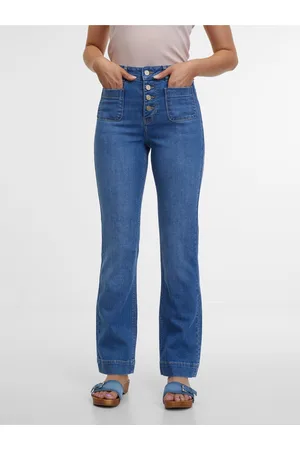ORSAY Modré dámské bootcut džíny