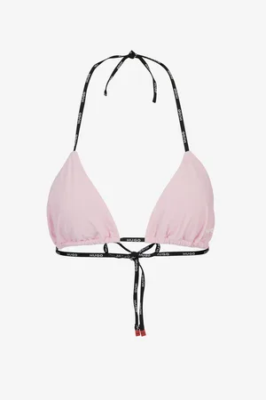 HUGO BOSS Světle růžový dámský vrchní díl plavek Pure