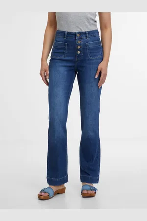 ORSAY Tmavě modré dámské bootcut džíny