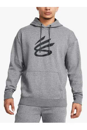 Under Armour Šedá pánská žíhaná mikina Curry Splash Hoodie