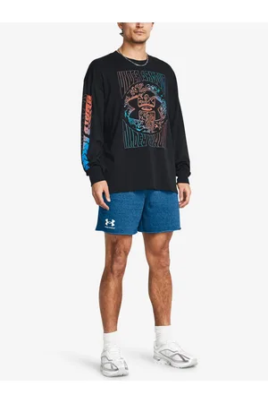 Under Armour Petrolejové pánské kraťasy UA Rival Terry 6in Short