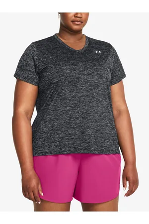Under Armour Černé dámské žíhané tričko Tech SSV- Twist