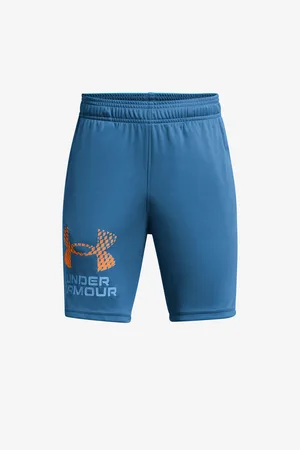 Under Armour Modré klučičí sportovní kraťasy UA Tech Logo Shorts