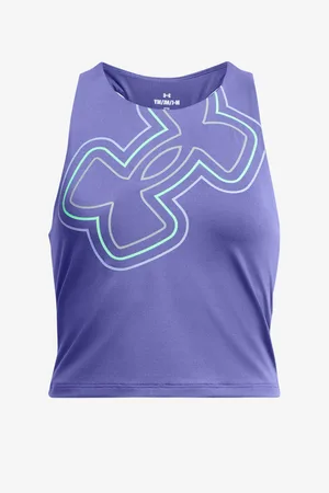 Under Armour Fialový holčičí sportovní top Motion Branded Crop
