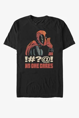 ZOOT FAN. Černé unisex tričko Marvel No One Cares
