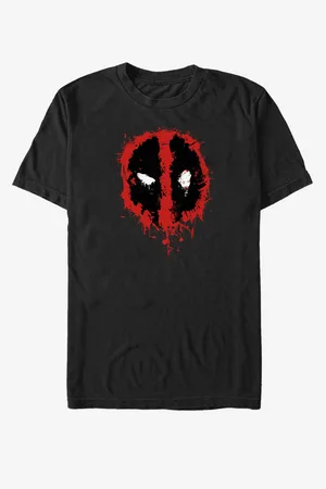 ZOOT FAN. Černé unisex tričko Marvel Deadpool Splatter Icon