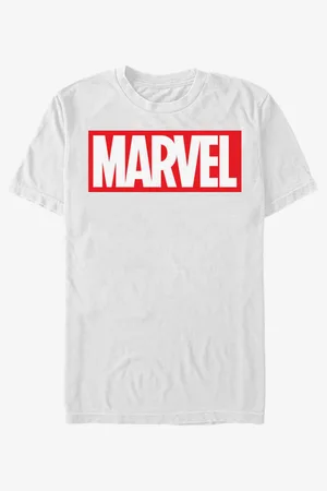 ZOOT FAN. Bílé unisex tričko Marvel Marvel Brick