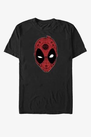 ZOOT FAN. Černé unisex tričko Marvel Deadpool Sugar Skull