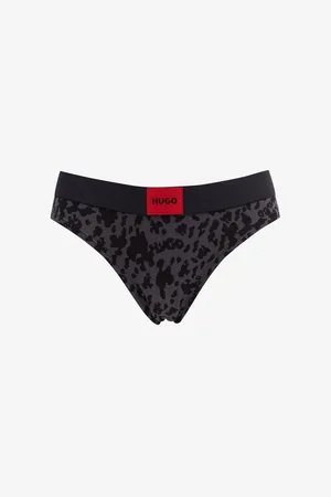 HUGO BOSS Černo-šedé dámské vzorované kalhotky