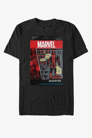 ZOOT FAN. Černé unisex tričko Marvel DeadPool Toy Soldier