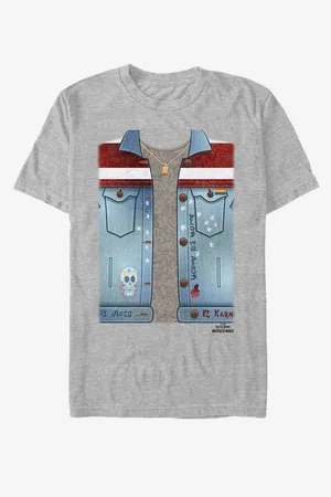 ZOOT FAN. Šedé unisex melírované tričko Marvel America Chavez Costume