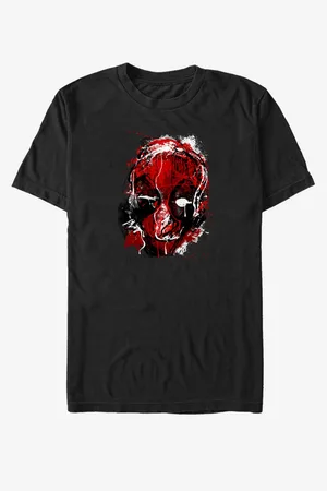 ZOOT FAN. Černé unisex tričko Marvel Deadpool Drippy