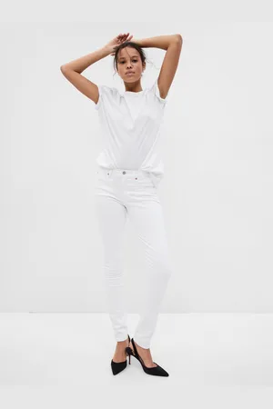 GAP Bílé dámské skinny fit džíny