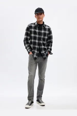 GAP Šedé pánské slim fit džíny Flex