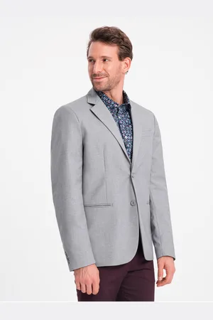 Ombre Clothing Šedé pánské sako
