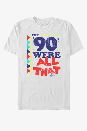 ZOOT FAN. Bílé unisex tričko Nickelodeon 90 All