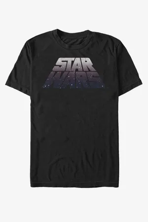 ZOOT FAN. Černé unisex tričko Star Wars Perspective Logo