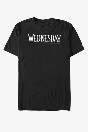 ZOOT FAN. Černé unisex tričko MGM Wednesday Logo