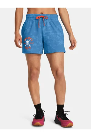Under Armour Modré dámské sportovní kraťasy Project Rock Terry Underground