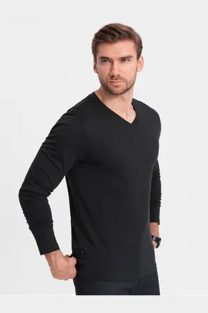 Ombre Clothing Černé pánské basic tričko