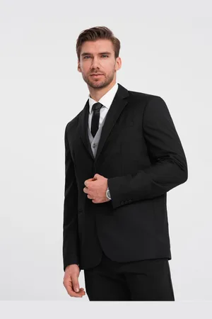 Ombre Clothing Černé pánské sako